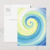 Spirale, Muschel Wasser Farbe Postkarte (Vorne/Hinten)