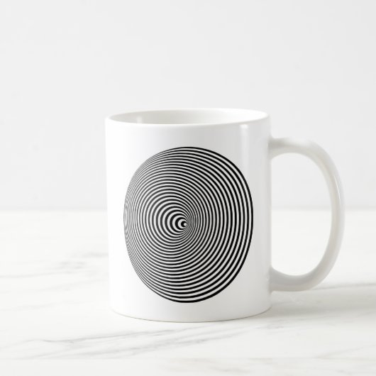 Spirale optische Illusion Kaffeetasse (Rechts)