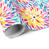 Spirale Regenbogenfarbe abstrakt Geschenkpapier (Rolleneckpunkt)
