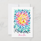 Spirale Regenbogenfarbe abstrakt Mitteilungskarte (Vorderseite)