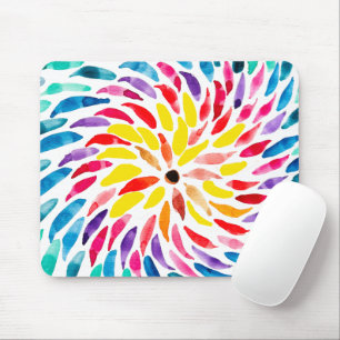 Spirale Regenbogenfarbe abstrakt Mousepad