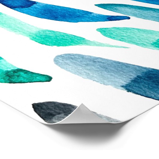 Spirale Regenbogenfarbe abstrakt Poster (Ecke)