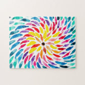 Spirale Regenbogenfarbe abstrakt Puzzle (Horizontal)