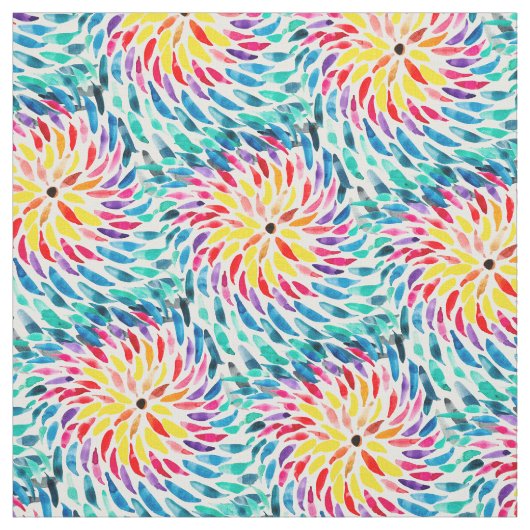 Spirale Regenbogenfarbe abstrakt Stoff (Muster)