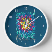 Spirale Regenbogenfarbe abstrakt Uhr (Vorderseite)