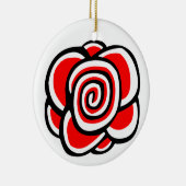 Spirale Rose Keramikornament (Rechts)