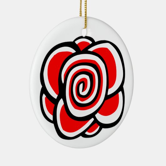 Spirale Rose Keramikornament (Rechts)
