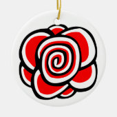 Spirale Rose Keramikornament (Vorne)