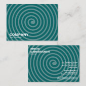 Spirale - Schattierungen von Grün Visitenkarte (Vorne/Hinten)