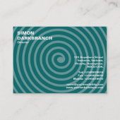 Spirale - Schattierungen von Grün Visitenkarte (Rückseite)
