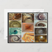 Spirale Treppenarchitektur Postkarte (Vorne/Hinten)