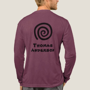 Spirale und Name in Schwarz, Personalisiert Tri-Blend Shirt