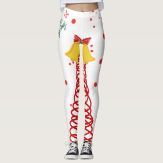 Spirale Weihnachtsbaum- und Glocken-Design Leggings