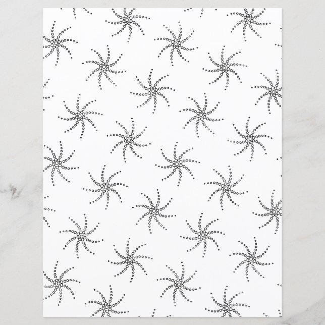 Spirale Wirbel, weiße Punkte in schwarzem Papier (Vorderseite)