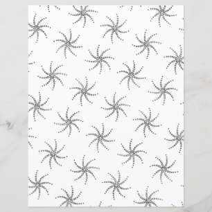 Spirale Wirbel, weiße Punkte in schwarzem Papier