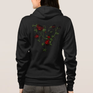 Spiraled Splendor: Eine Rose Weingeschichte Hoodie