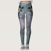 Spiraled Splendor: Eine Rose Weingeschichte Leggings (Vorderseite)