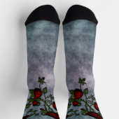 Spiraled Splendor: Eine Rose Weingeschichte Socken (Oben)