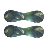 Spiralen Aquamarin Beige Grün Abstraktes Fraktal K Baseball (Paneele)