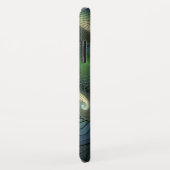 Spiralen Aquamarin Beige Grün Abstraktes Fraktal K Case-Mate iPhone Hülle (Hinten/Rechts)