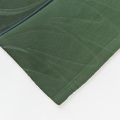Spiralen Aquamarin Beige Grün Abstraktes Fraktal K Fleecedecke (Ecke)