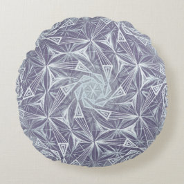 Spiralen aus Dreiecken Rundes Kissen
