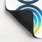 SPIRALEN BLAU GRÜN MUSTER MOUSEPAD (Ecke)