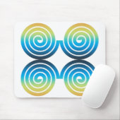 SPIRALEN BLAU GRÜN MUSTER MOUSEPAD (Mit Mouse)
