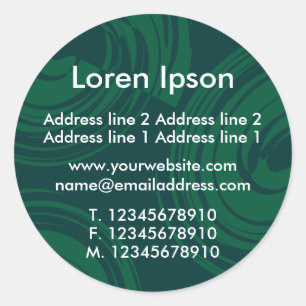 Spiralen (grün) Business / Profil Runder Aufkleber