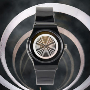 Spiralen-Illusion Armbanduhr
