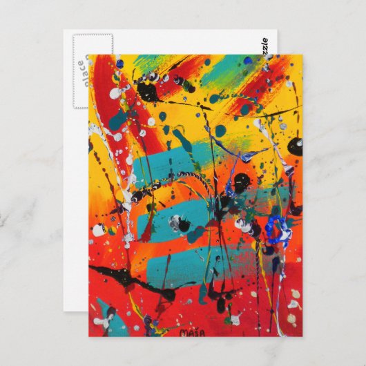 Spiralen Postkarte (Vorne/Hinten)