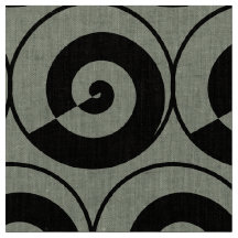 Spiralen, Schnecken, Kreise Muster schwarz