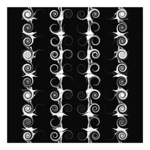 Spiralen und Wirbel Schwarz-Weiß-Muster Fotodruck