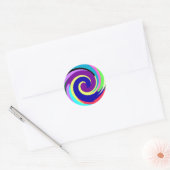 Spiralfarbe Runder Aufkleber (Umschlag)