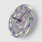 Spiralfarben Runde Wanduhr (Winkel)