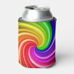 Spiralfarbene Gefärbte Krawatte Rainbow Swirl Kun Dosenkühler