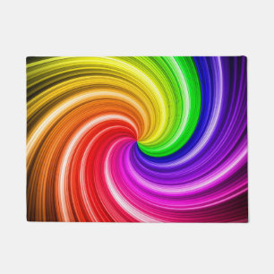 Spiralfarbene Gefärbte Krawatte Rainbow Swirl Kun Fußmatte