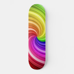 Spiralfarbene Gefärbte Krawatte Rainbow Swirl Kun Skateboard