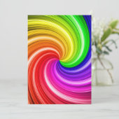Spiralfarbene Gefärbte Krawatte Rainbow Swirl Kuns Dankeskarte (Stehend Vorderseite)