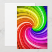 Spiralfarbene Gefärbte Krawatte Rainbow Swirl Kuns Dankeskarte (Vorne/Hinten)