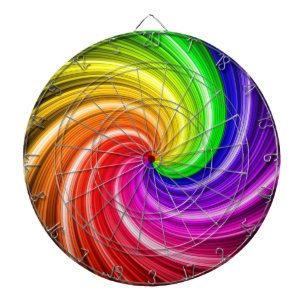 Spiralfarbene Gefärbte Krawatte Rainbow Swirl Kuns Dartscheibe