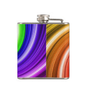 Spiralfarbene Gefärbte Krawatte Rainbow Swirl Kuns Flachmann (Rückseite)