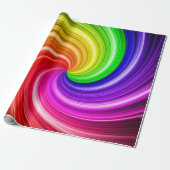 Spiralfarbene Gefärbte Krawatte Rainbow Swirl Kuns Geschenkpapier (Ungerollt)
