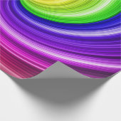 Spiralfarbene Gefärbte Krawatte Rainbow Swirl Kuns Geschenkpapier (Ecke)
