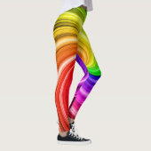 Spiralfarbene Gefärbte Krawatte Rainbow Swirl Kuns Leggings (Rechts)