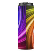 Spiralfarbene Gefärbte Krawatte Rainbow Swirl Kuns Thermosbecher (Rückseite)