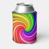 Spiralfarbene Gefärbte Krawatte Regenbogen Swirl A Dosenkühler (Kanne Rückseite)