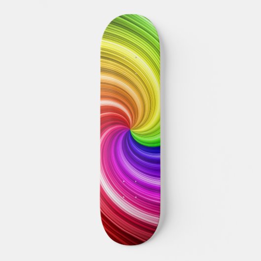 Spiralfarbene Gefärbte Krawatte Regenbogen Swirl A Skateboard (Vorderseite)