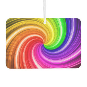 Spiralfarbige Tie-Dye-Regenbogenwirbel-Kunstmuster Autolufterfrischer