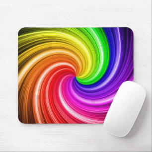 Spiralfarbige Tie-Dye-Regenbogenwirbel-Kunstmuster Mousepad
